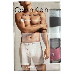 Calvin Klein Mens Boxer Briefs Cotton Stretch Classic Fit 3 Pack Size XL NEW